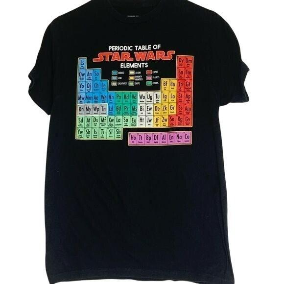 Star Wars Periodic Table‎ Elements T-Shirt Geeky Science Tee - Picture 1 of 6